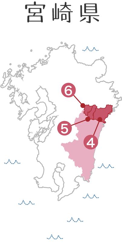 宮崎県の拡大マップ